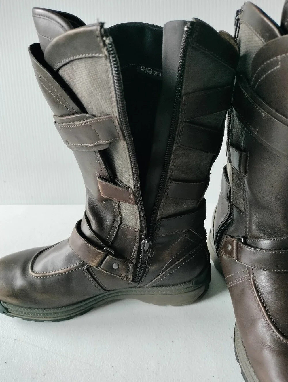 Merrell Womens Strappy Brown Leather Waterproof Mid-Calf Boots 7 Rain Winter